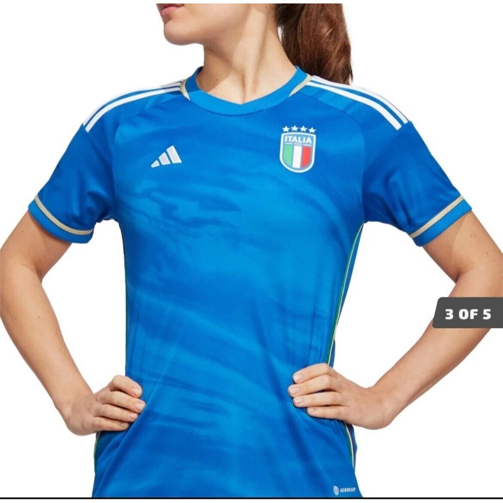 adidas Italy Women's Home Jersey Size Medium Brand New With Tags - Picture 4 of 6